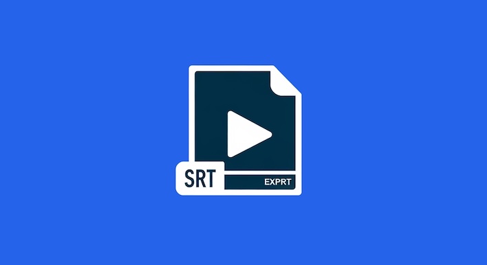 srt, vtt, pdf export